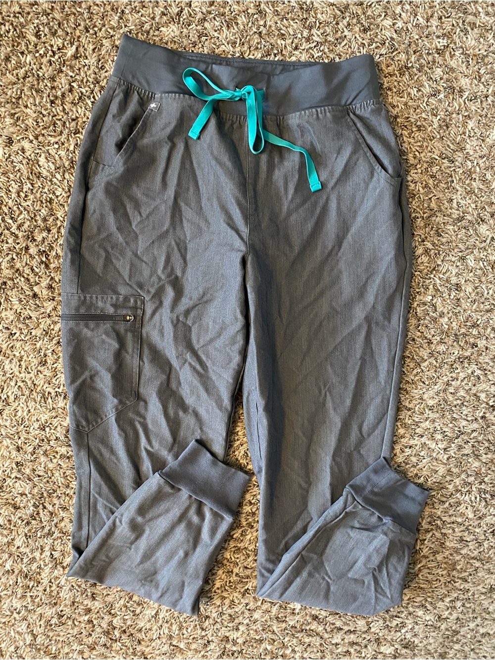 FIGS high waisted Zamora size small graphite